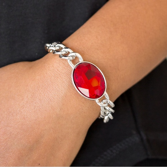 jewelry Jewelry - NWT Silver & Red Bracelet